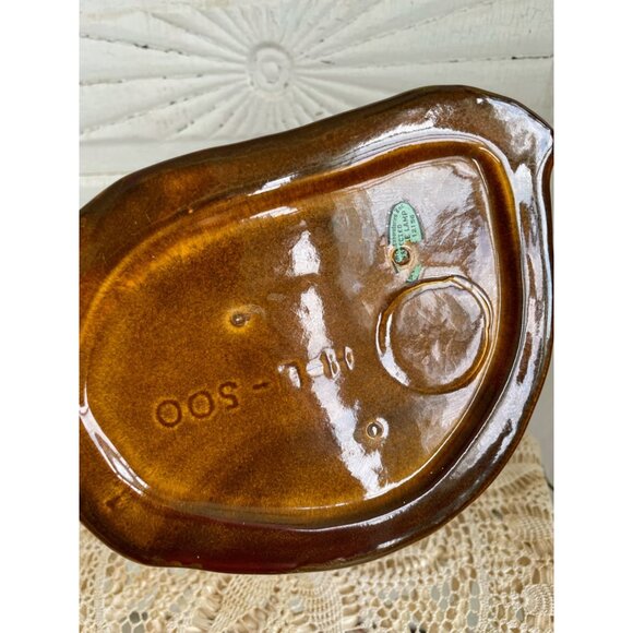 Vintage MCM Horse head TV Lamp/Planter Vase Brown Pottery  Works - Picture 6 of 16